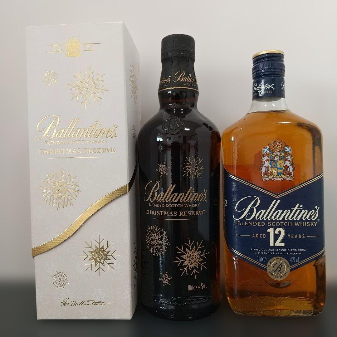 バランタイン　クリスマスリザーブ　バランタイン　12年　ウイスキー　2本セット バランタイン クリスマスリザーブ バランタイン 12年 ウイスキー 2本