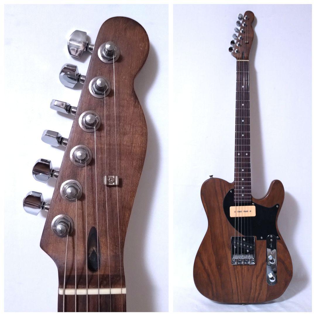 ノーブランド テレキャスタータイプ カスタム仕様 ナチュラルウッド P-90