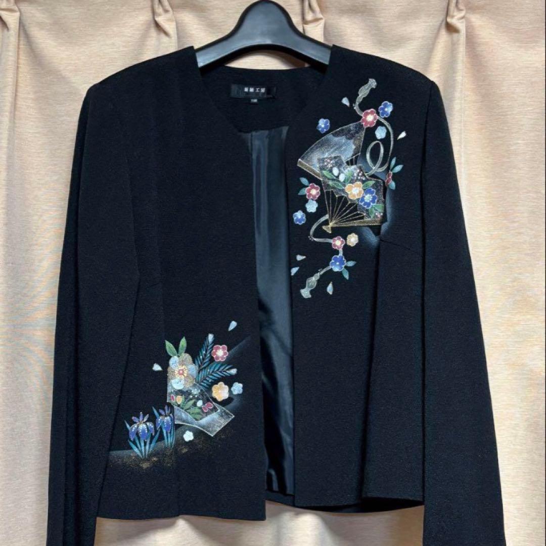 縮緬工房 セットアップ　留袖風ワンピース　ジャケット　ちりめんサイズ11