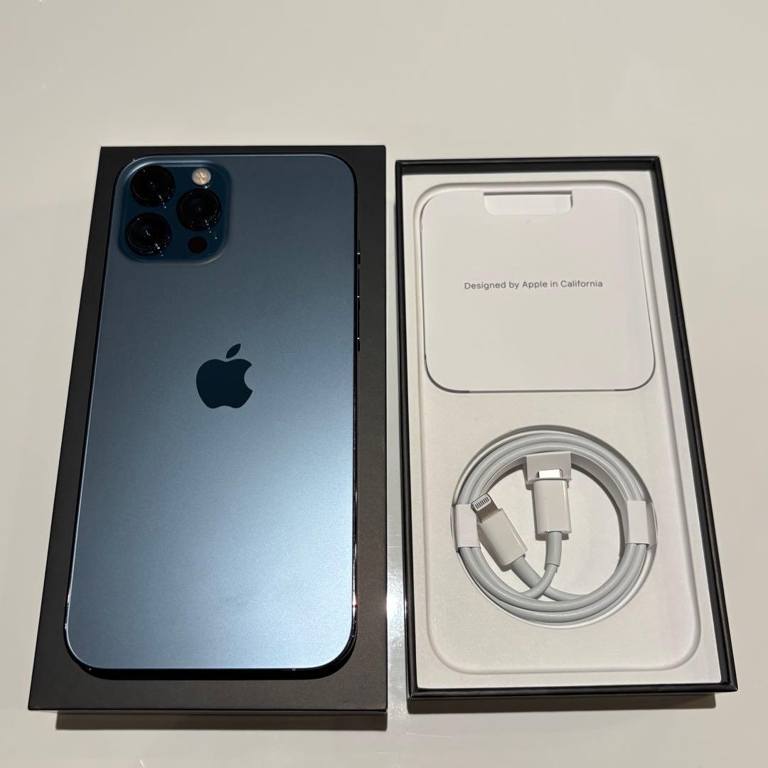 iPhone 12 pro max 256GBパシフィックブルー 本体と付属品