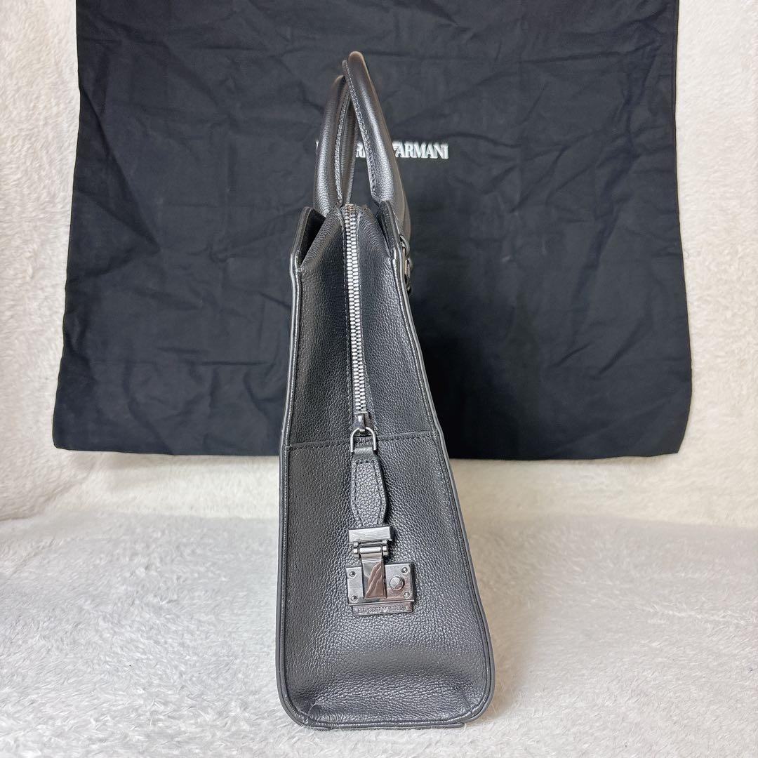 現行 EMPORIO ARMANI タンブルレザー ビジネスバッグ