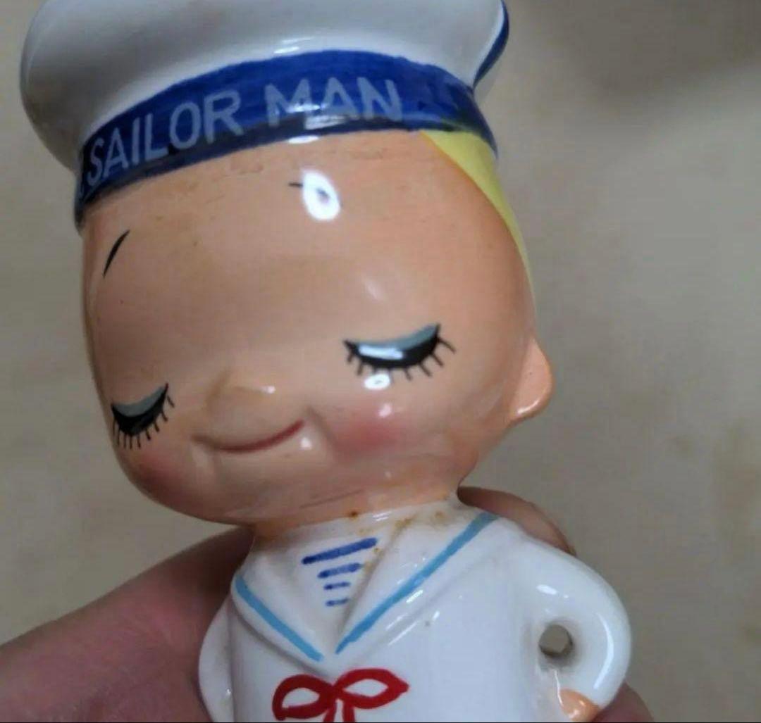 貴重レア内藤ルネ 水兵置物陶器昭和レトロRUNE ヴィンテージアンティー