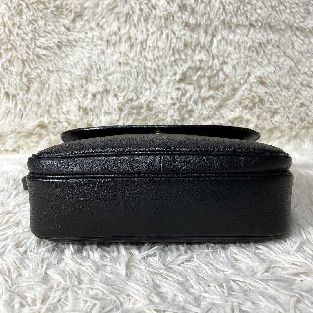 【美品】Burberry バーバリー　ショルダーバッグ　レザー　ブラック　黒