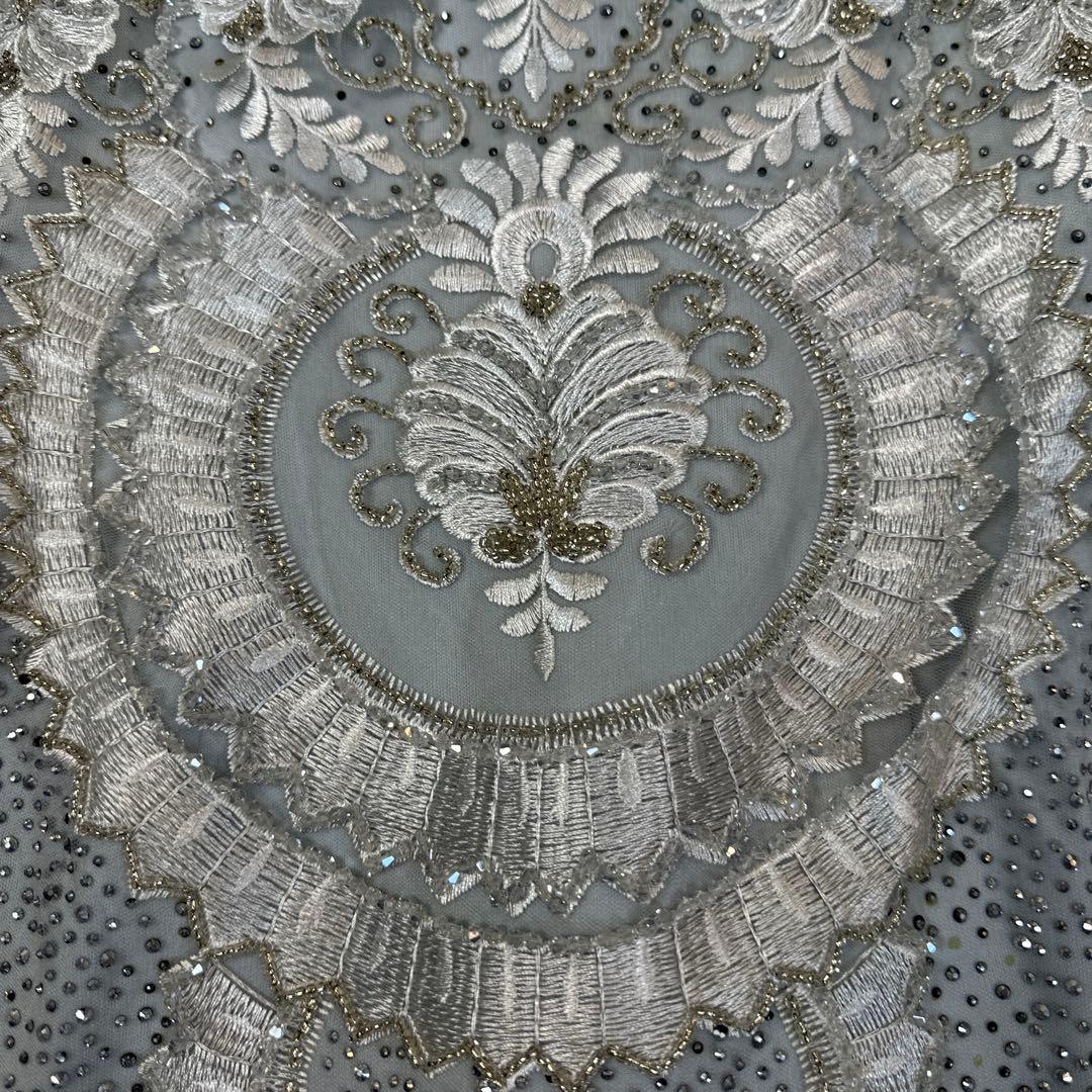 ★要プロフ確認★あなばら いづみ様 ライトブルー オフショルダー刺繍ドレス