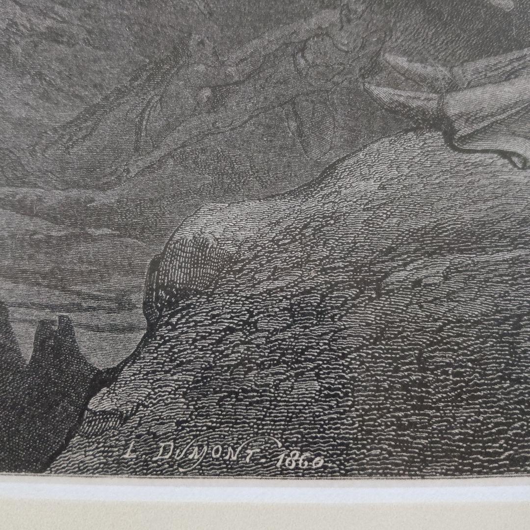 未使用 ギュスターヴ ドレ 木口木版『ダンテ神曲地獄 編』1800年代後半