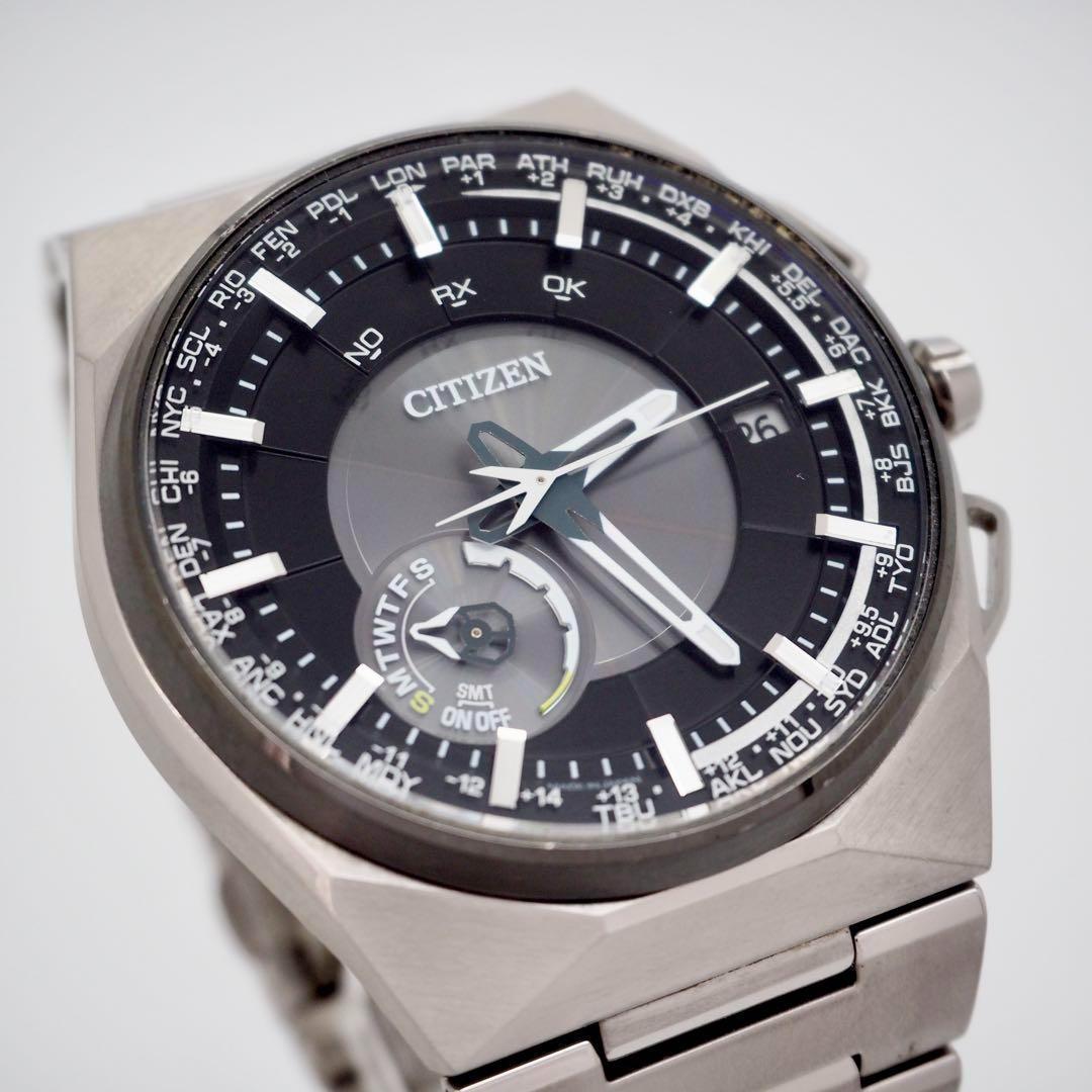 専用526 稼働【美品】シチズン 時計　チタン　電波ソーラー　サテライトウェーブ