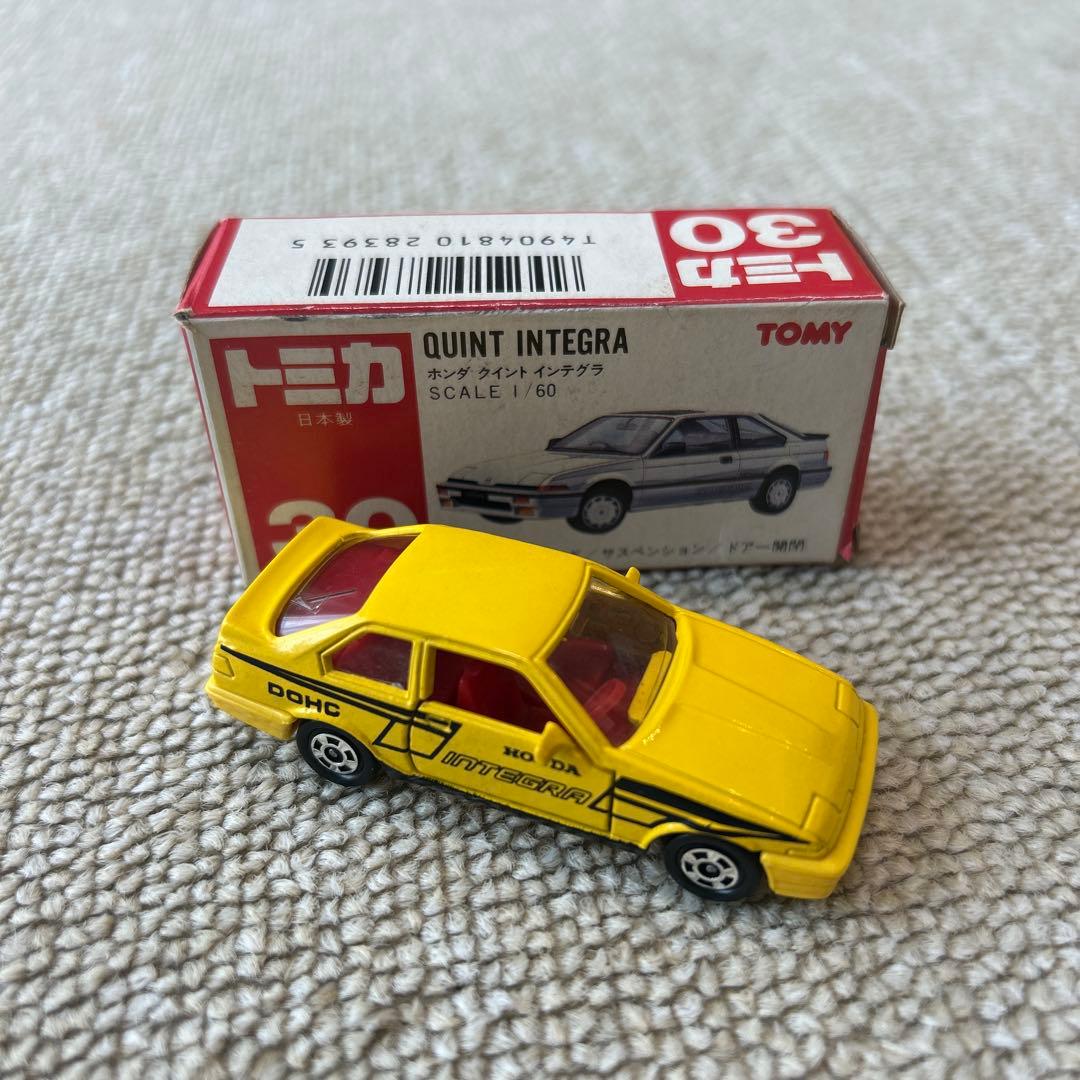 日本製トミカ赤箱 ホンダクイントインテグライエロー 1/60