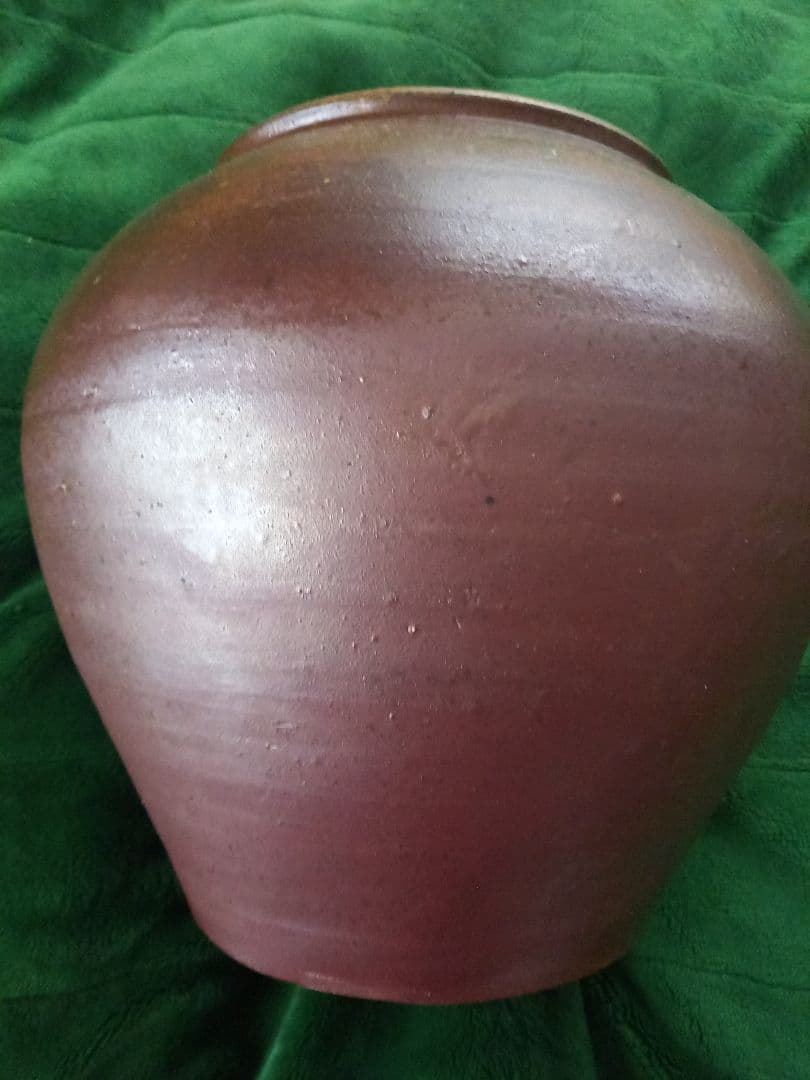 備前焼の壺　作者名有り！綺麗ですよ！