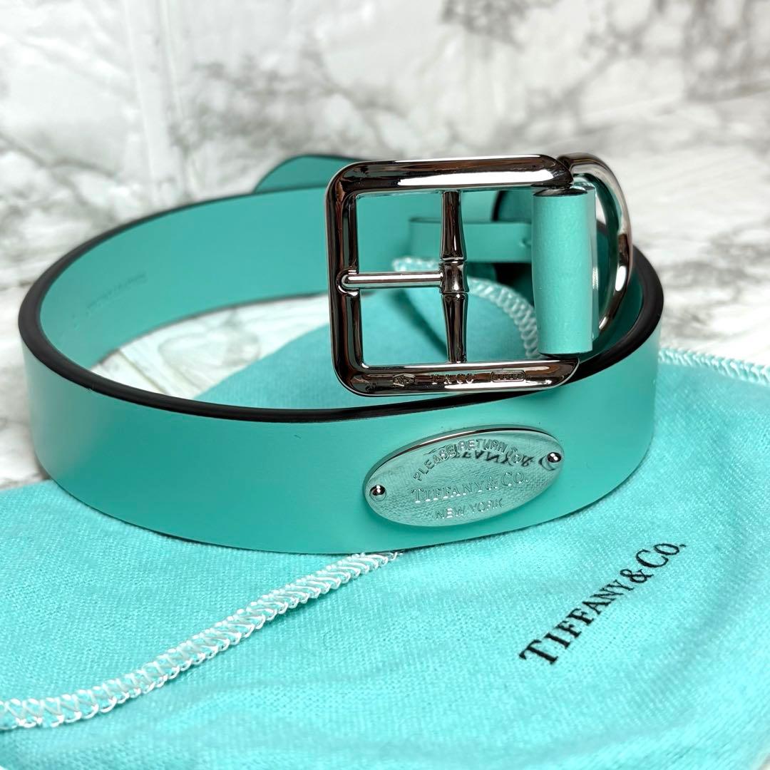未使用品　TIFFANY ティファニー　首輪　ティファニーブルー　レザー Tiffany & Co. ティファニーブルー レザー首輪 日本完売】Tiffany