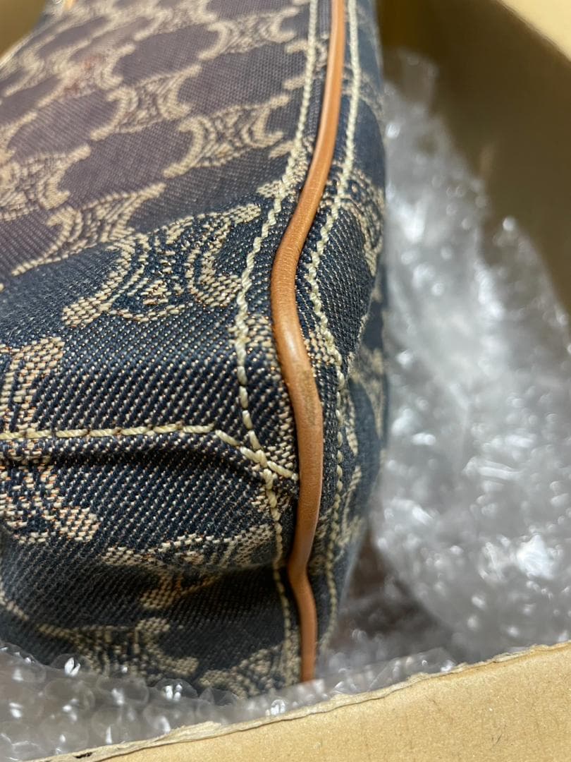 s*i様 CELINE セリーヌ パリ マカダム ブギーバッグ デニム ハンドバ