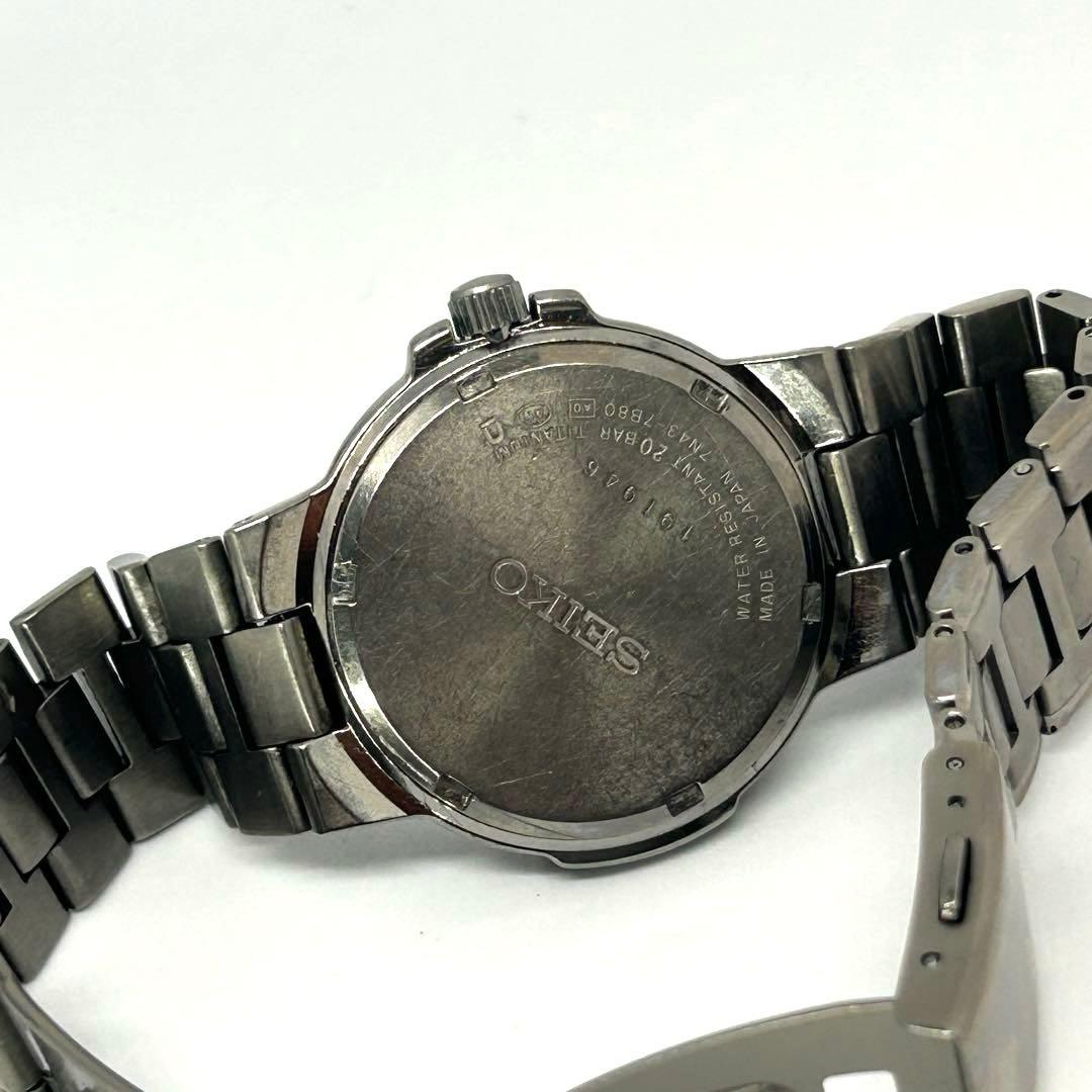 SEIKO セイコースピリット 7N43-7B80 QZ チタン メンズ【稼動】