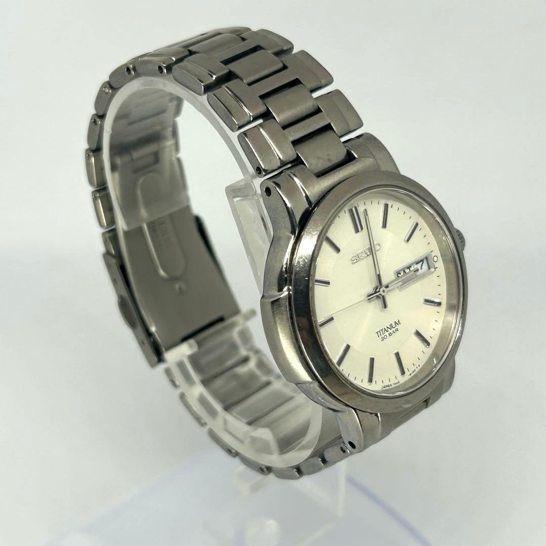 SEIKO セイコースピリット 7N43-7B80 QZ チタン メンズ【稼動】