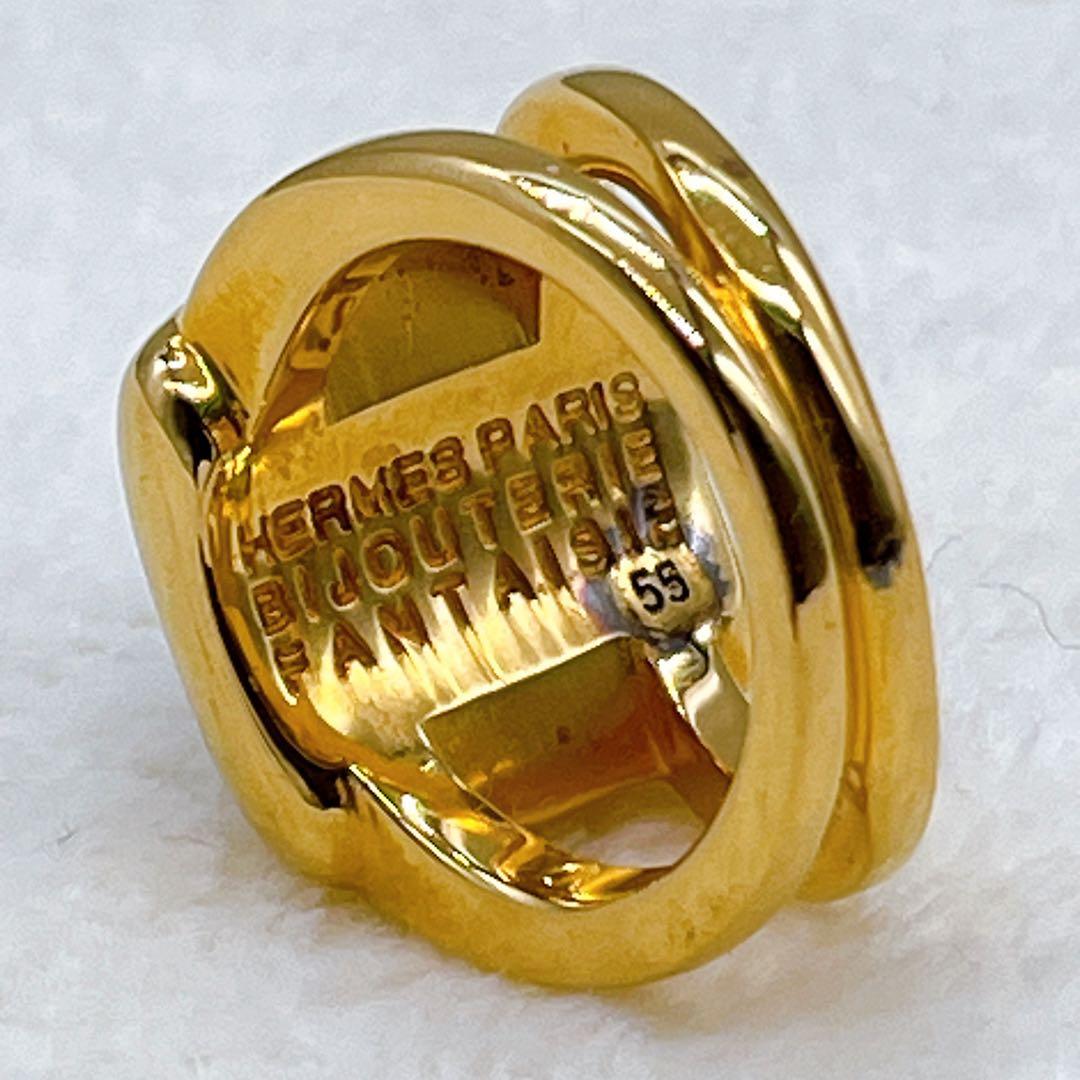 【エルメス】コロゾリング #55 馬車 ゴールド ヴィンテージ 純正ケース付