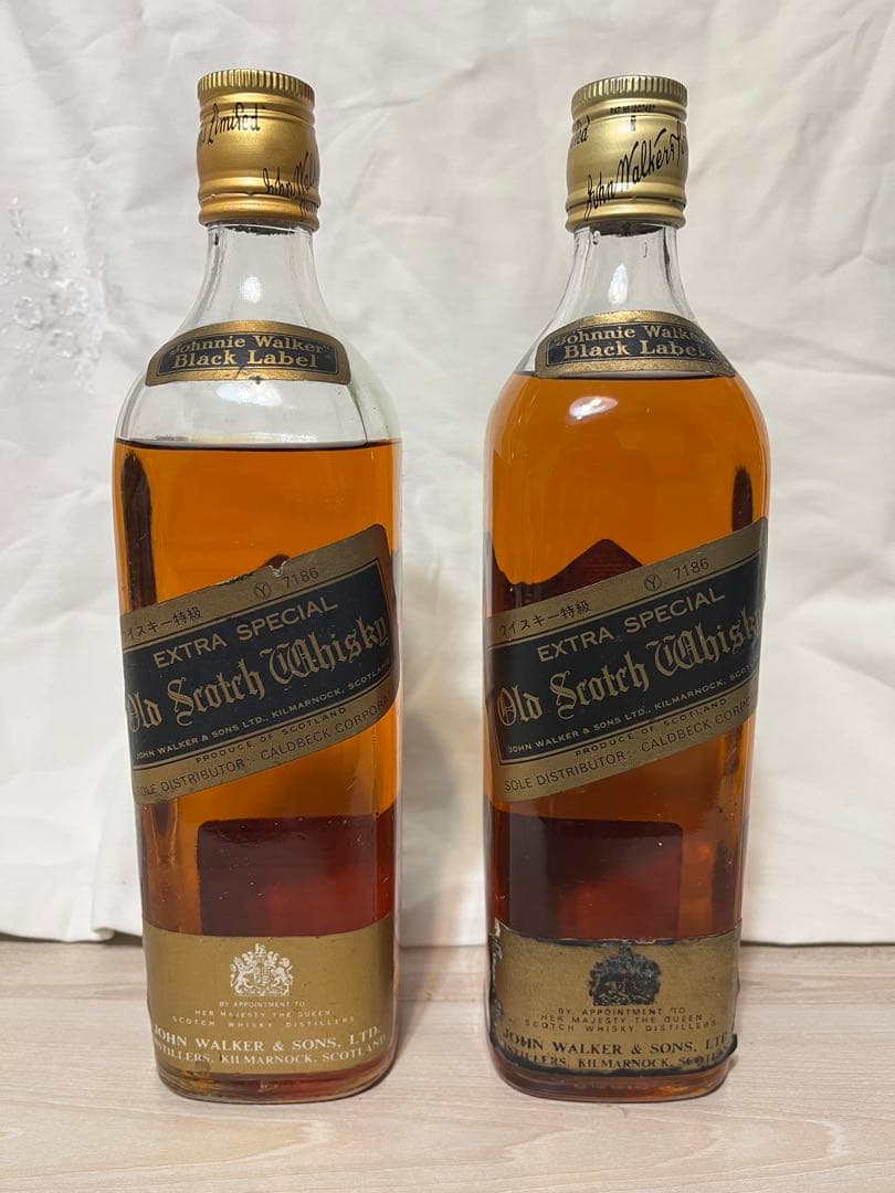ジョニーウォーカーブラックラベル12年 金キャップ2本セット ◇注目! ジョニーウォーカー 12年 ブラックラベル シェリー