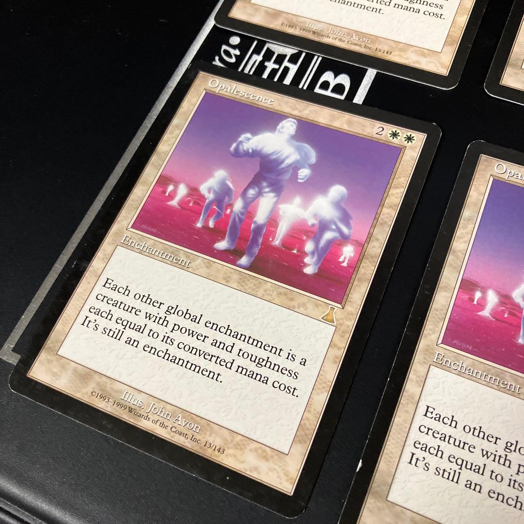 【再録禁止】MTG　オパール色の輝き　英語版　４枚セット　おまけ付