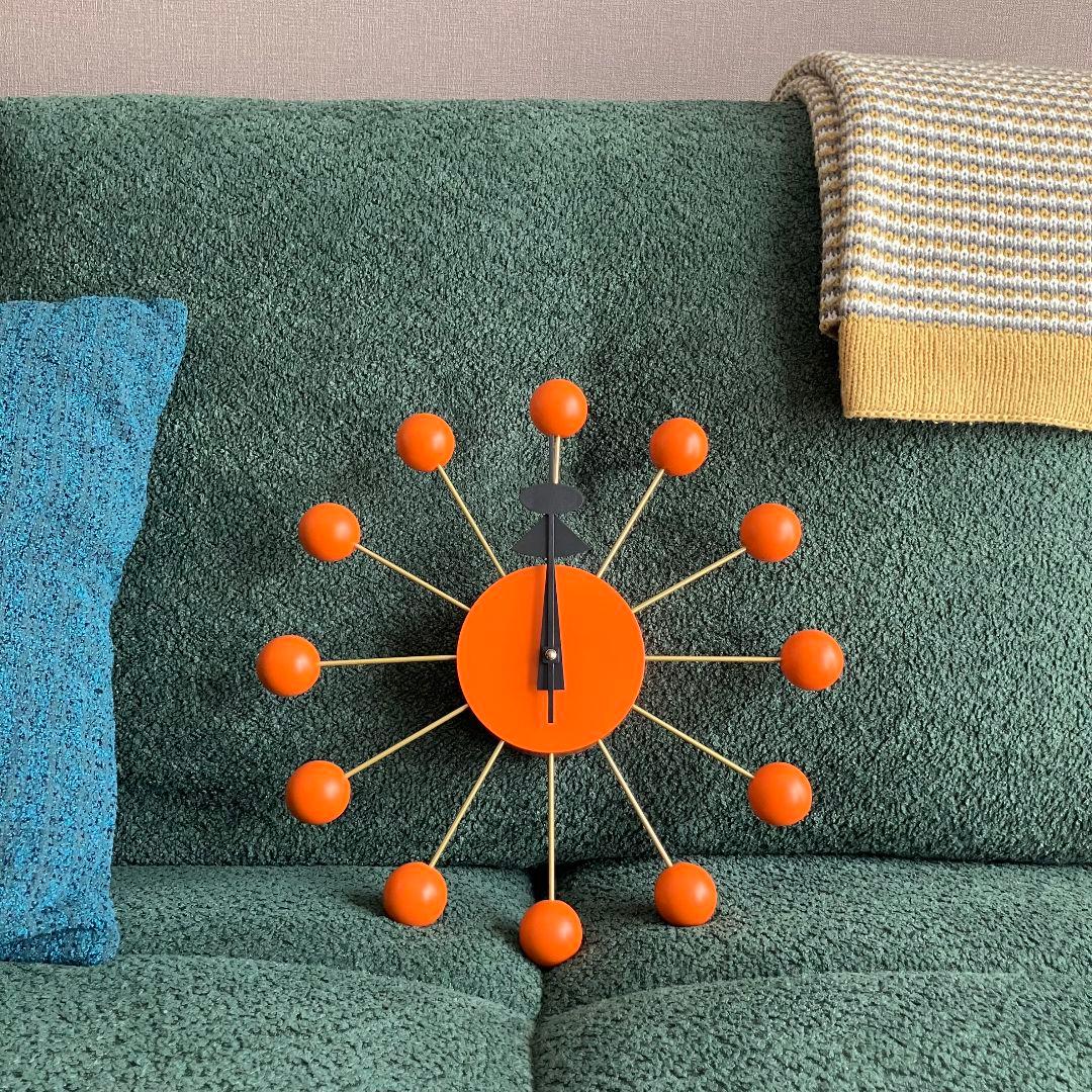 美品 正規品 オレンジ ボールクロック vitra ジョージネルソン