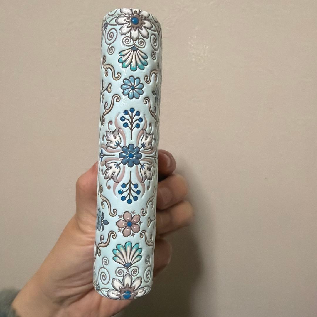 【新品未使用】浅草文庫 シルクロード 友禅染 江戸小紋 二つ折り 財布 日本製