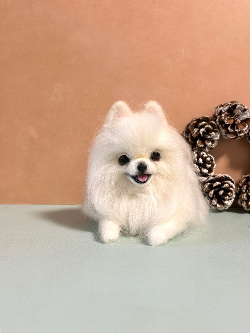 羊毛フェルト にこにこポメラニアン 1