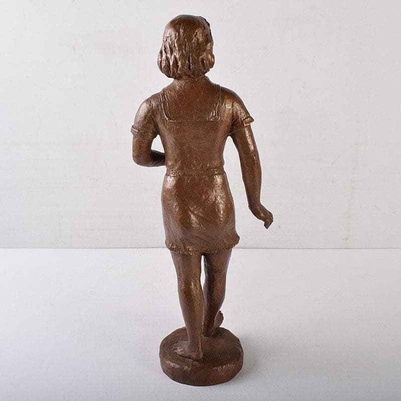 純作　ブロンズ像　少女像　置物　高さ約40cm　重さ約4.24㎏　VR8157H