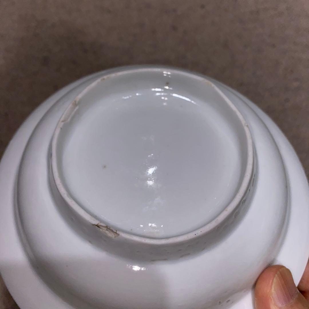 藍九谷 染付 蝶草花文 皿 江戸初期