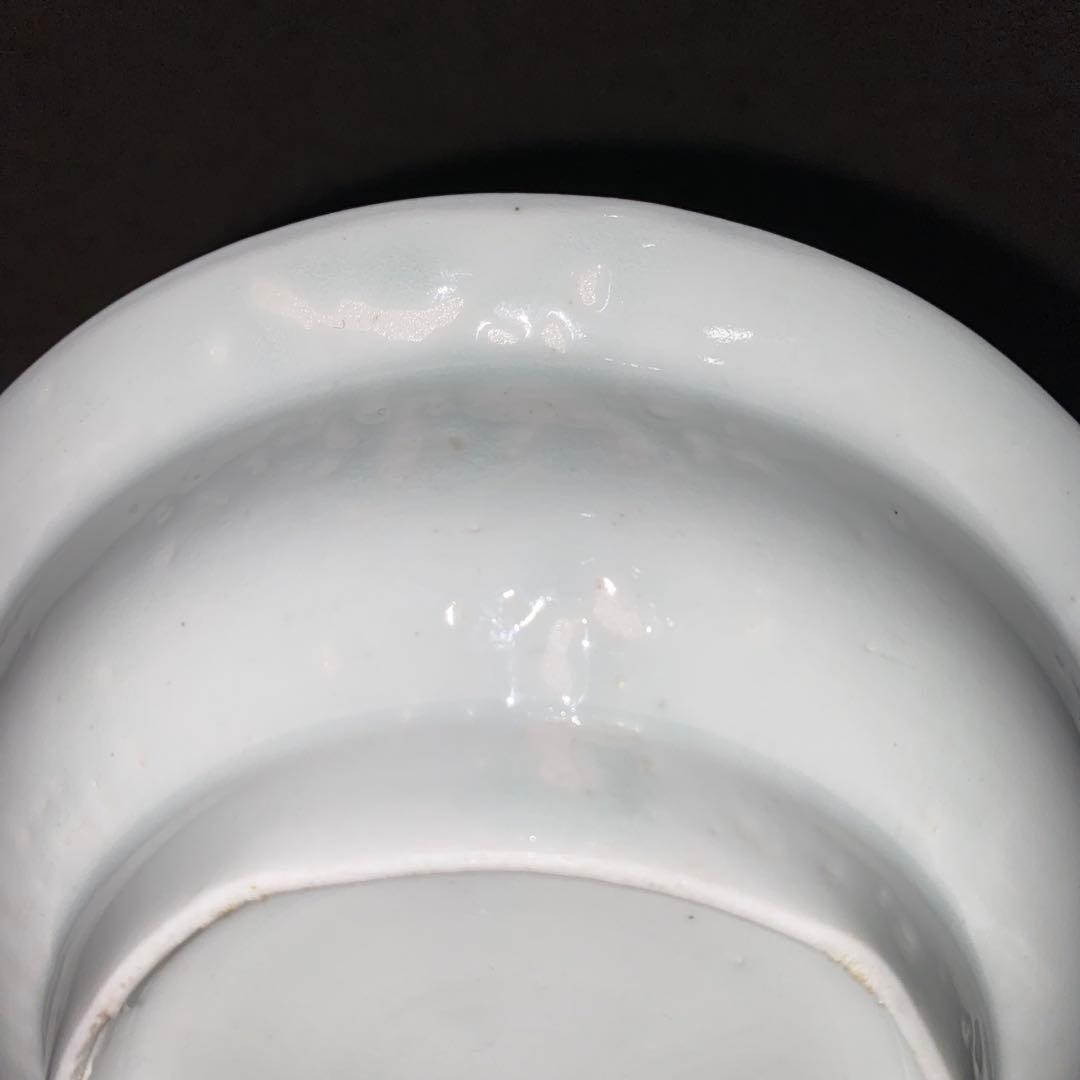 藍九谷 染付 蝶草花文 皿 江戸初期