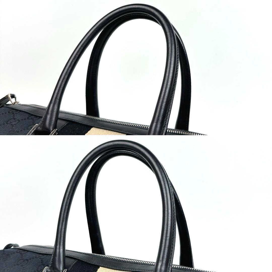 専用■グッチ ミニボストン シェリーライン パドロック GGキャンバス レザー