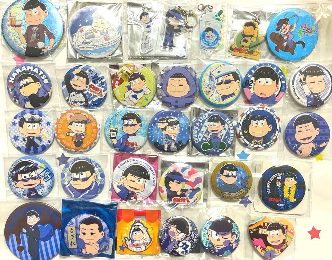 即購入可 おそ松さん 缶バッジ アクキー カラ松 まとめ売り30点 その2