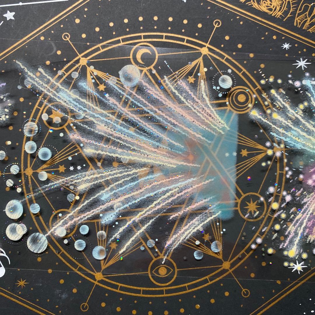 9236】海外 中古巻貝殻銀マスキングテープ 半透明花火 装飾背景系 残量