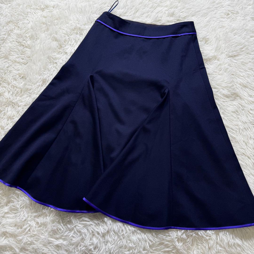 美品/希少✨ルイヴィトン スカート　フレア　ネイビー　34
