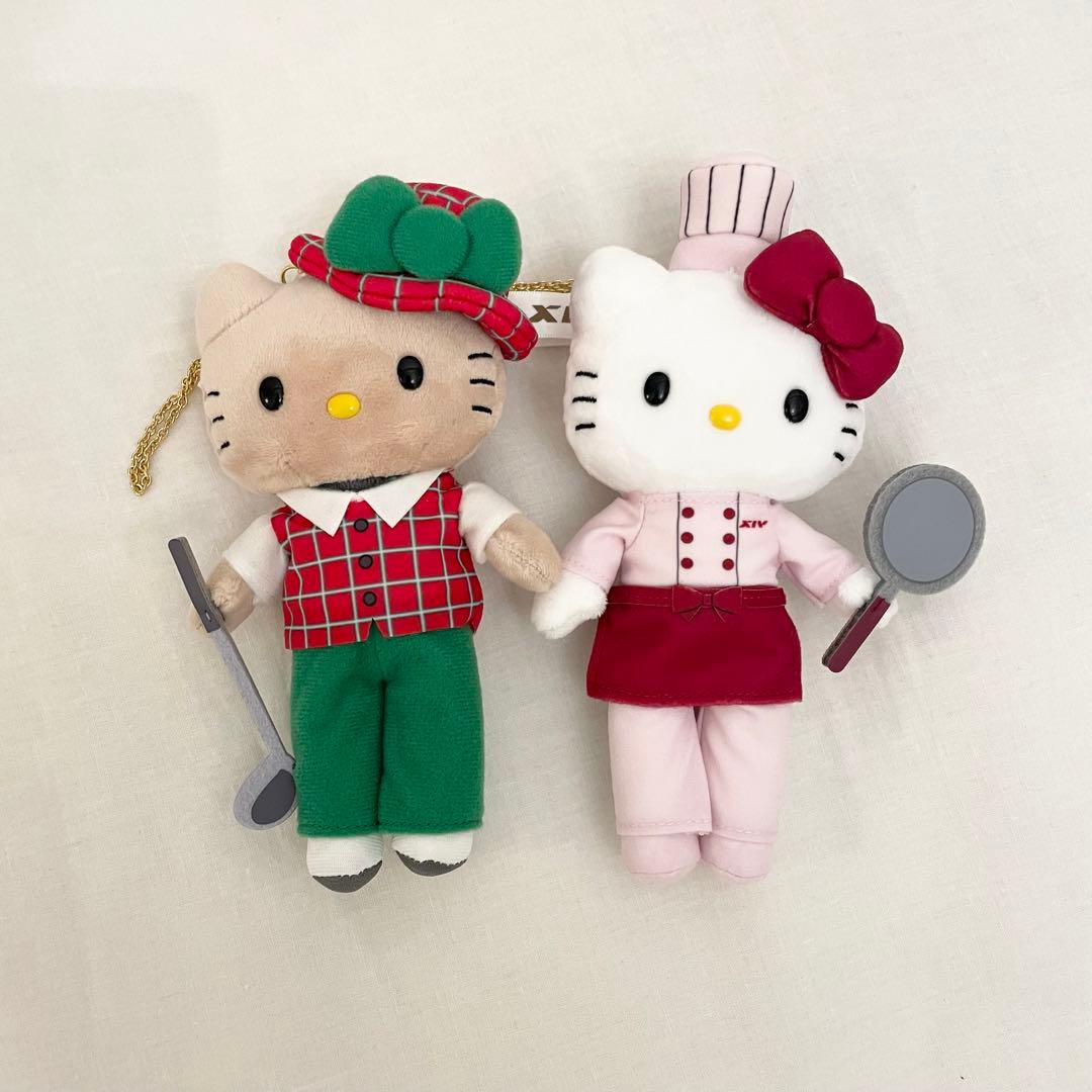 【非売品】ハローキティ キーホルダー マスコット 脚長 日焼け セット エクシブ