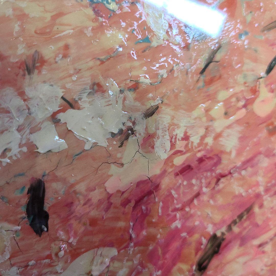 桜  油絵   額縁付き