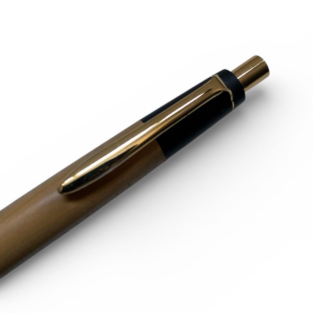 野原工芸 木曽檜 ヒノキ ひのき シャープペンシル スリム ゴールド