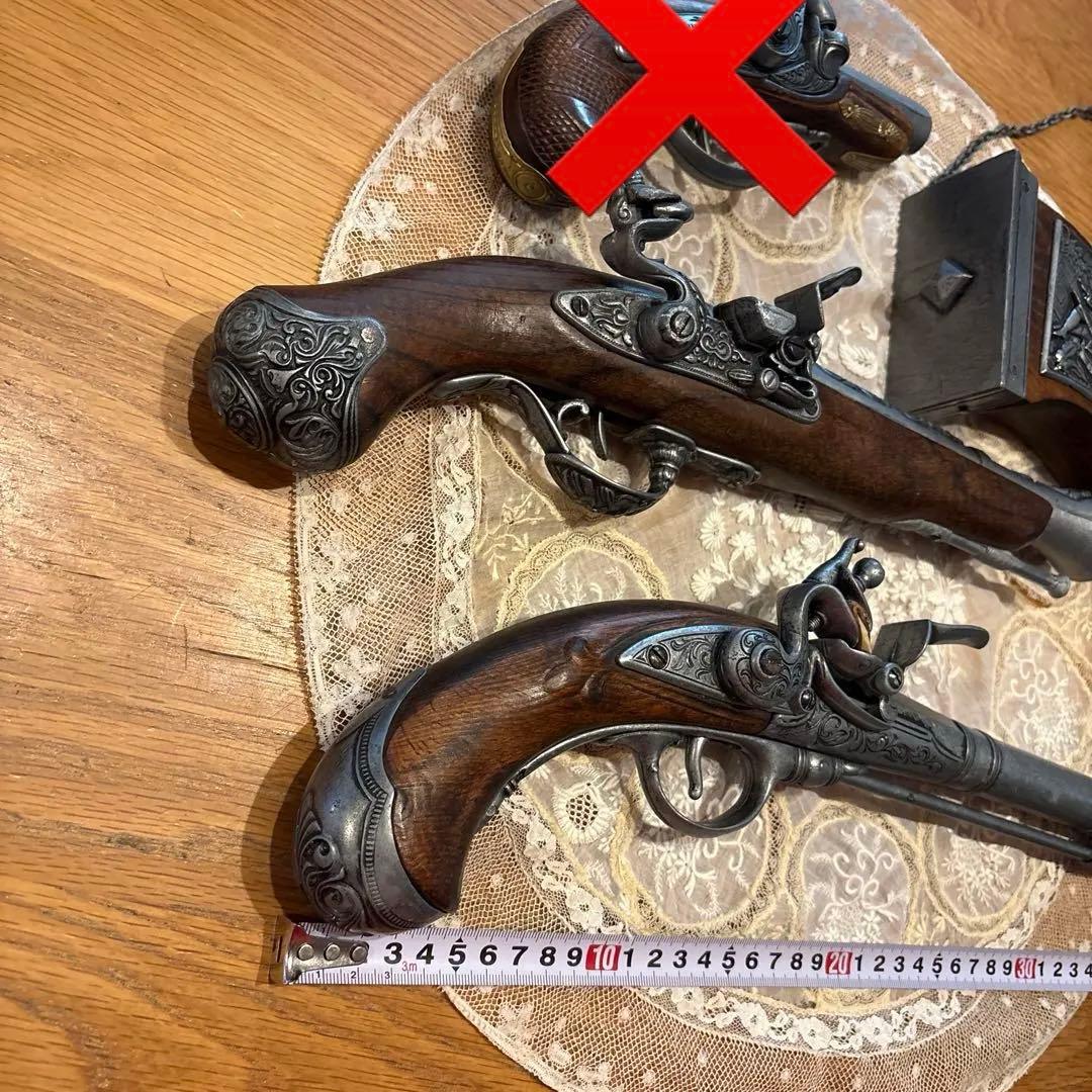 レプリカ　デリンジャー フィラデルフィア モデルガン　火薬入れ４点アンティーク