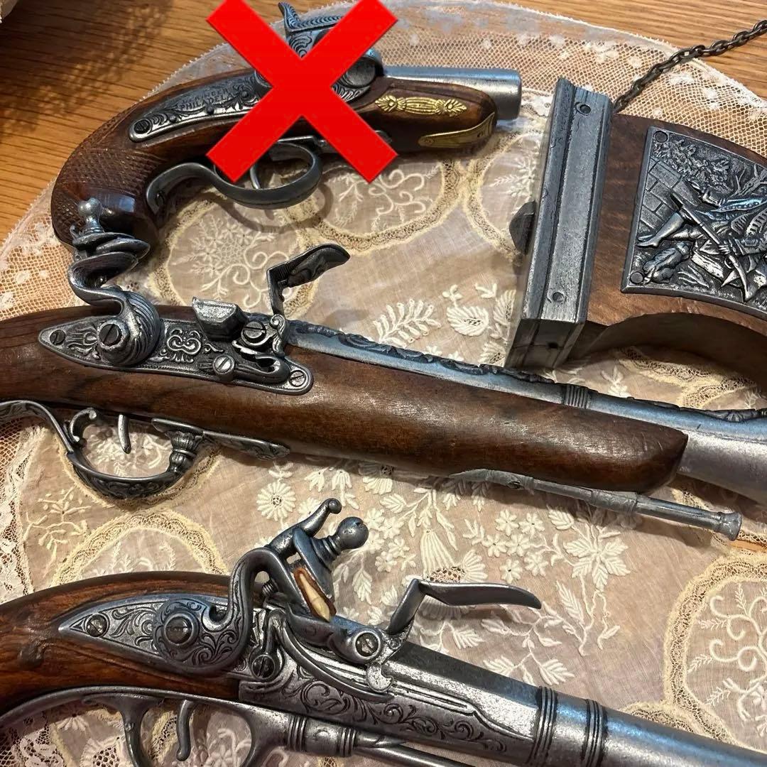 レプリカ　デリンジャー フィラデルフィア モデルガン　火薬入れ４点アンティーク
