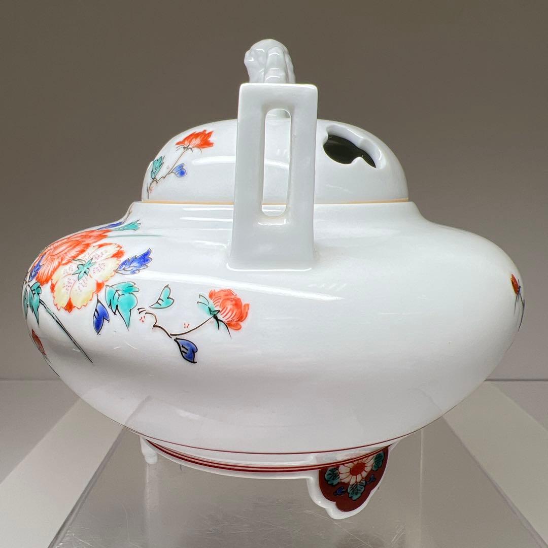 R106 彩色蒔金緑釉花鳥五稜梅瓶 花瓶（かびん）陶磁器 アンティーク