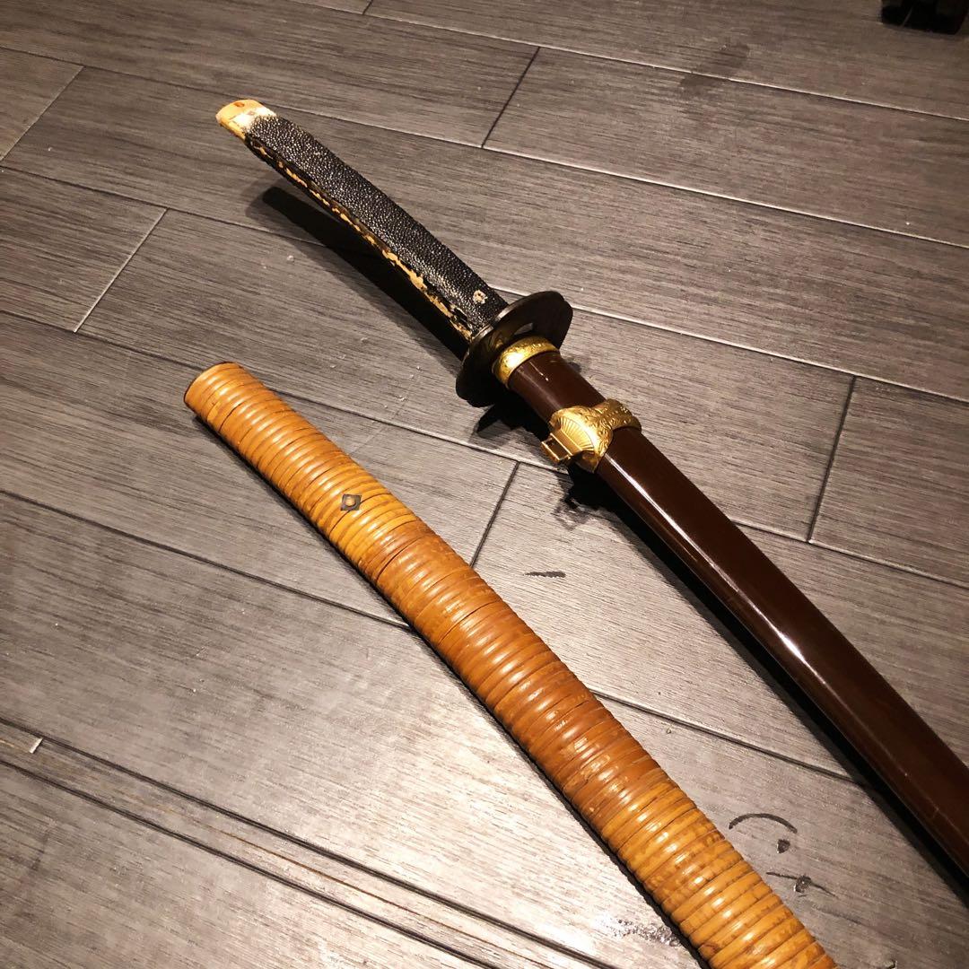 模造刀　2本セット　太刀　脇差　骨董品　ジャンクあり　藤牧　白鞘