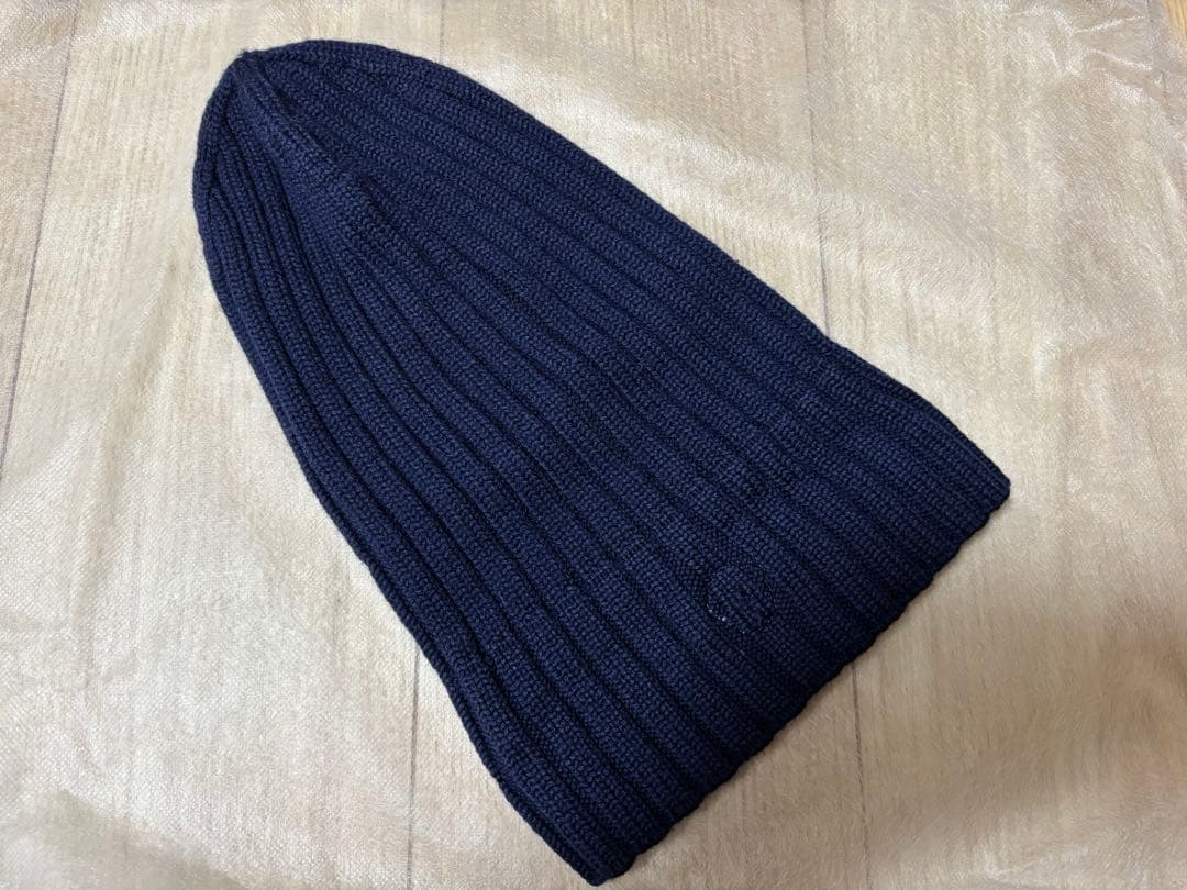 MONCLER ネイビー ニット帽 冬物 フリーサイズ モンクレール