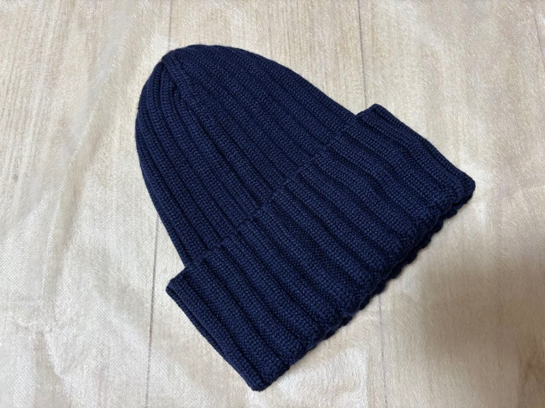 MONCLER ネイビー ニット帽 冬物 フリーサイズ モンクレール