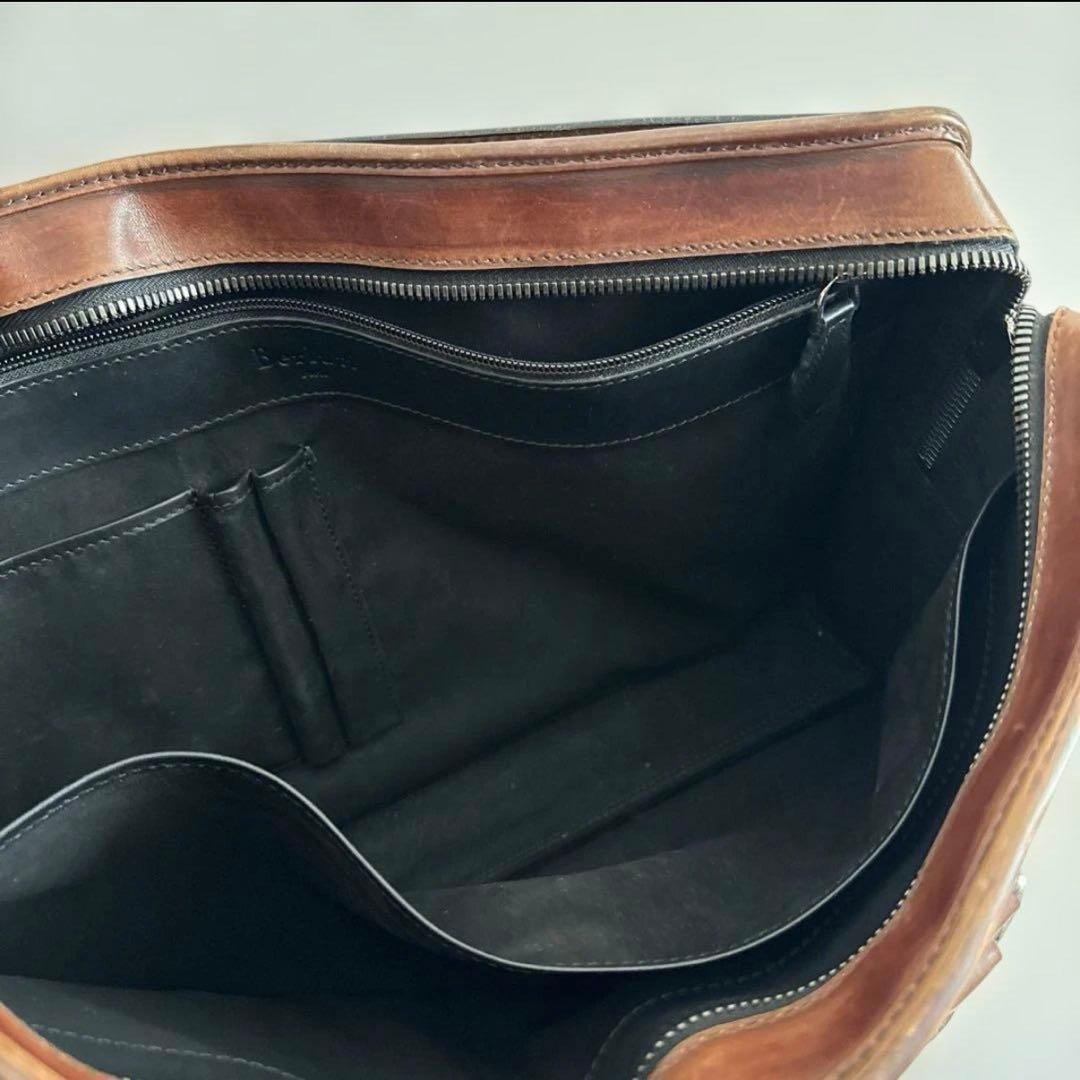 べじっぱ Berluti ブラウンレザー ビジネスバッグ