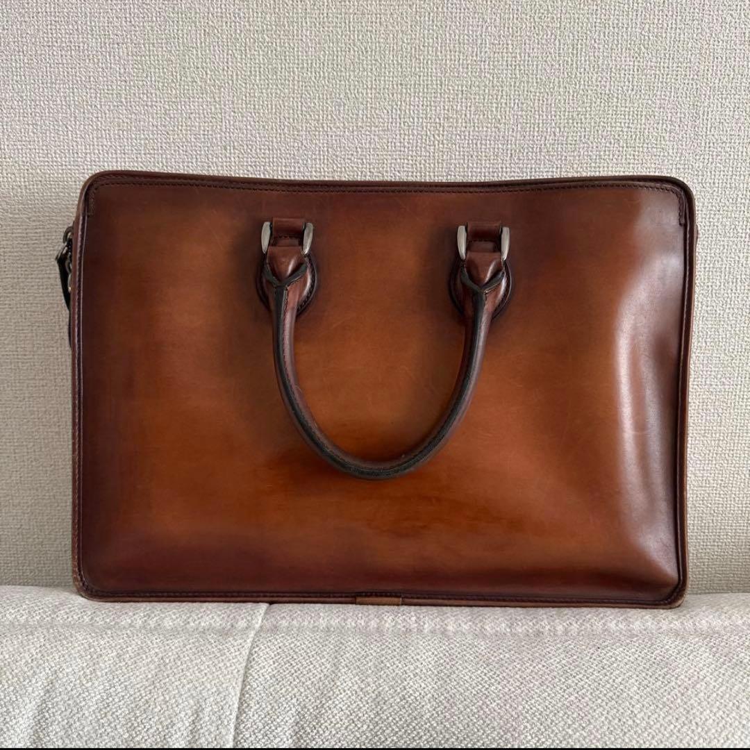 べじっぱ Berluti ブラウンレザー ビジネスバッグ