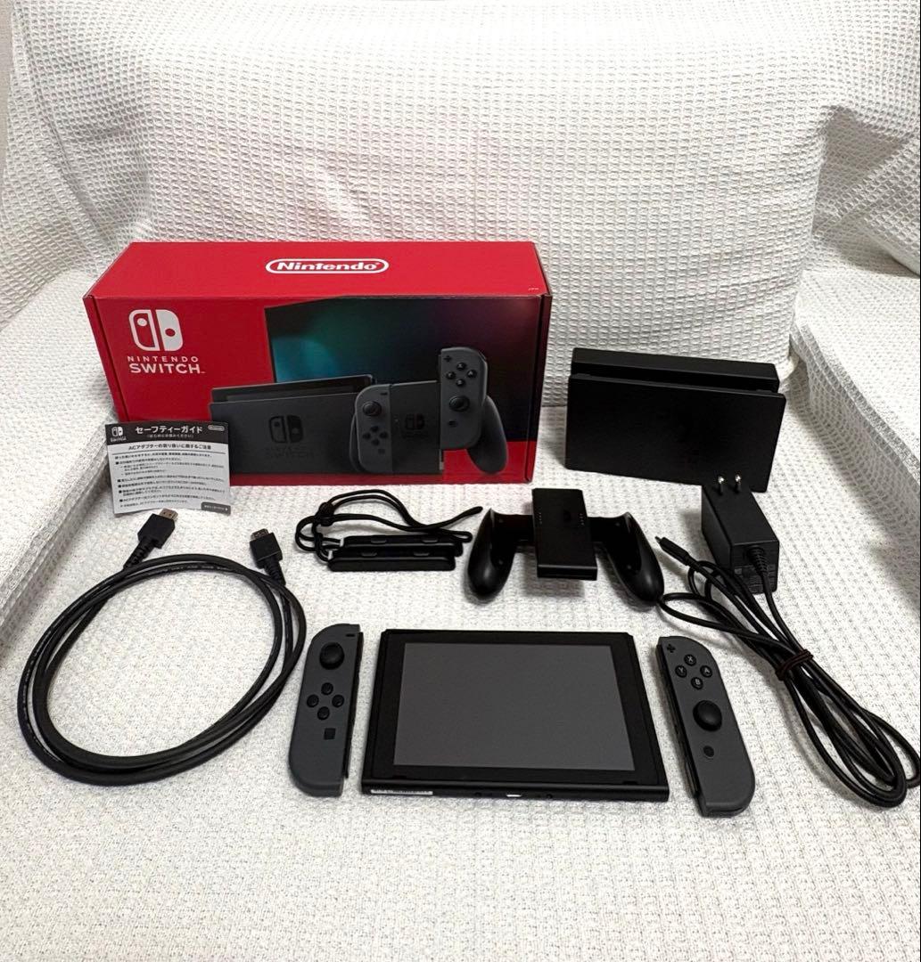 【美品】Nintendo Switch 本体 グレー 完品