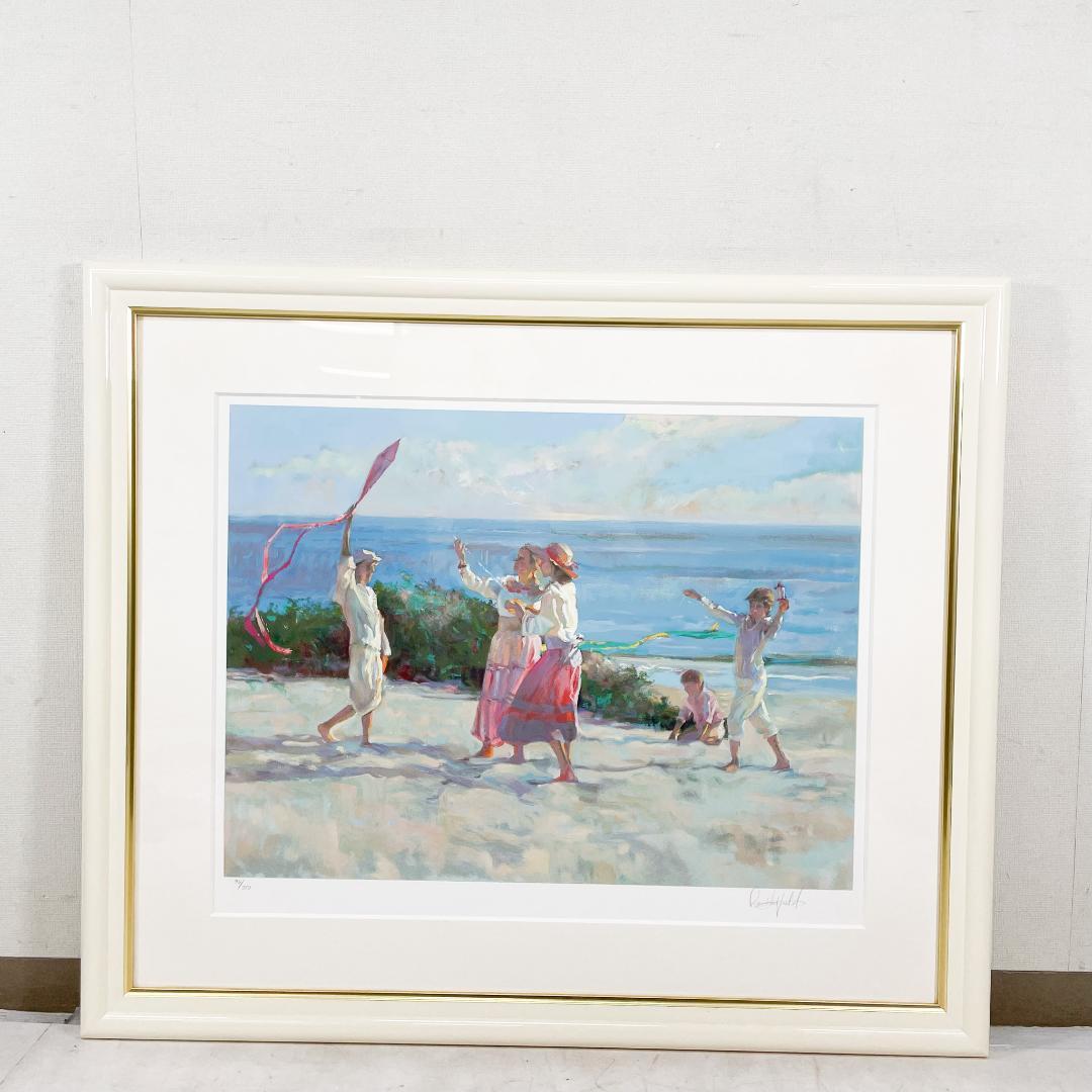 引き取りき限定】荻須高徳リトグラフポスター 2枚 美品 金縁額装