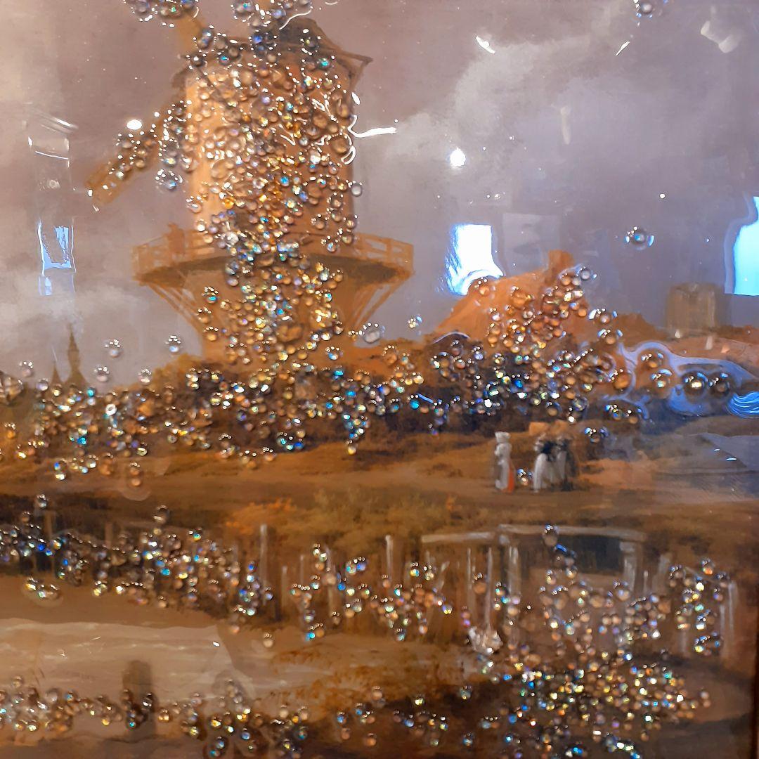 輸入雑貨　天然水晶石　『ロイスダールヴェイクの風車』　クリスタルアート