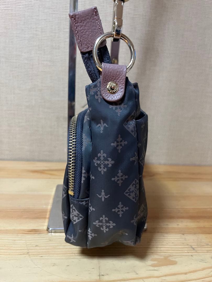 a340/極美品★russet グレー/ピンク ショルダーバッグ