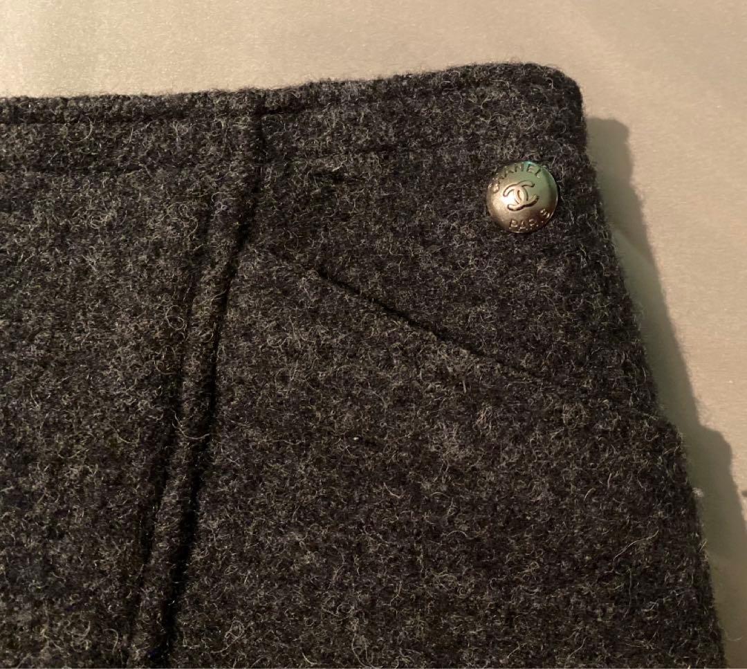 高級 CHANEL シャネル ヴィンテージ ウール スカート97A フランス製