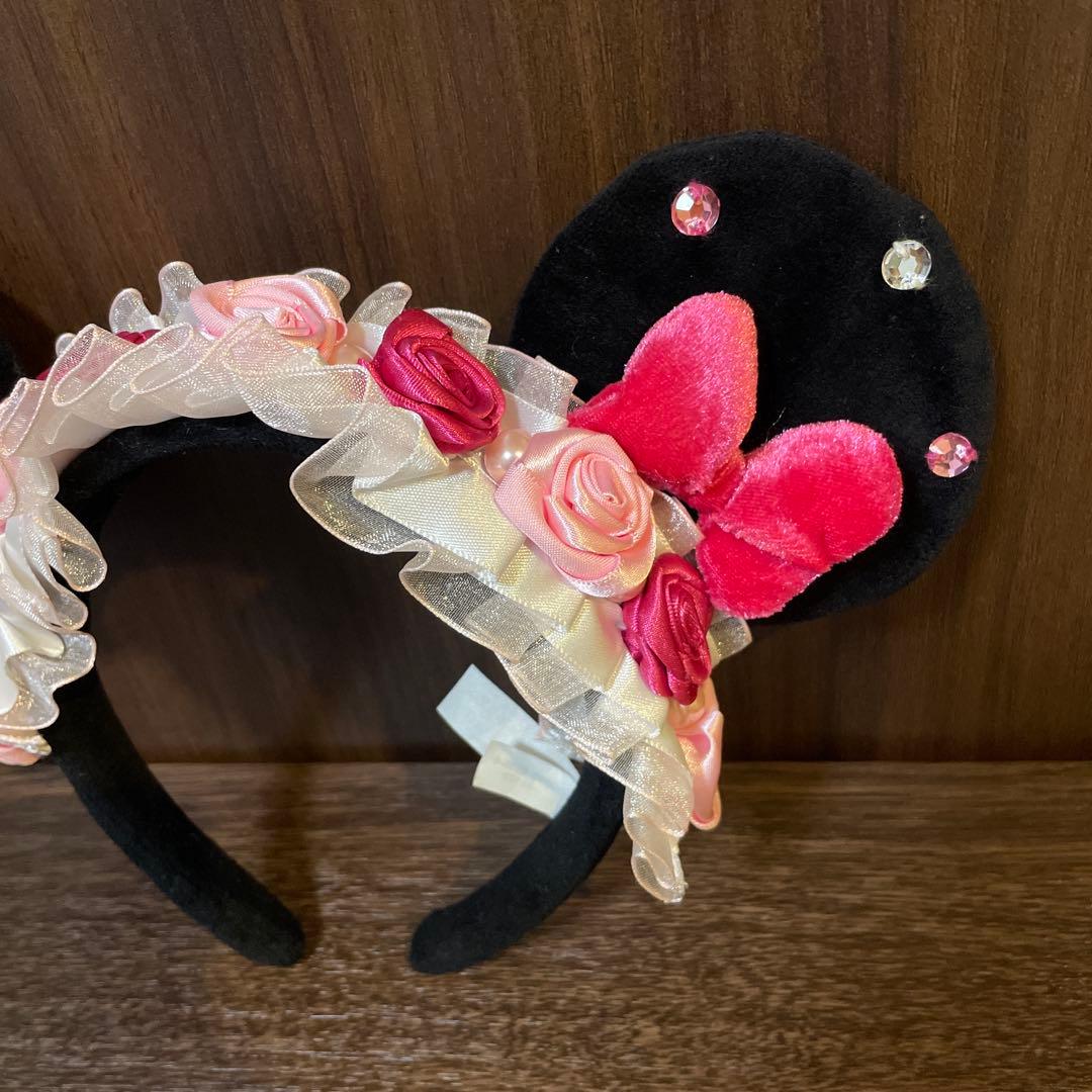 ディズニーリゾート ミニー カチューシャ フリル バラ - メルカリ