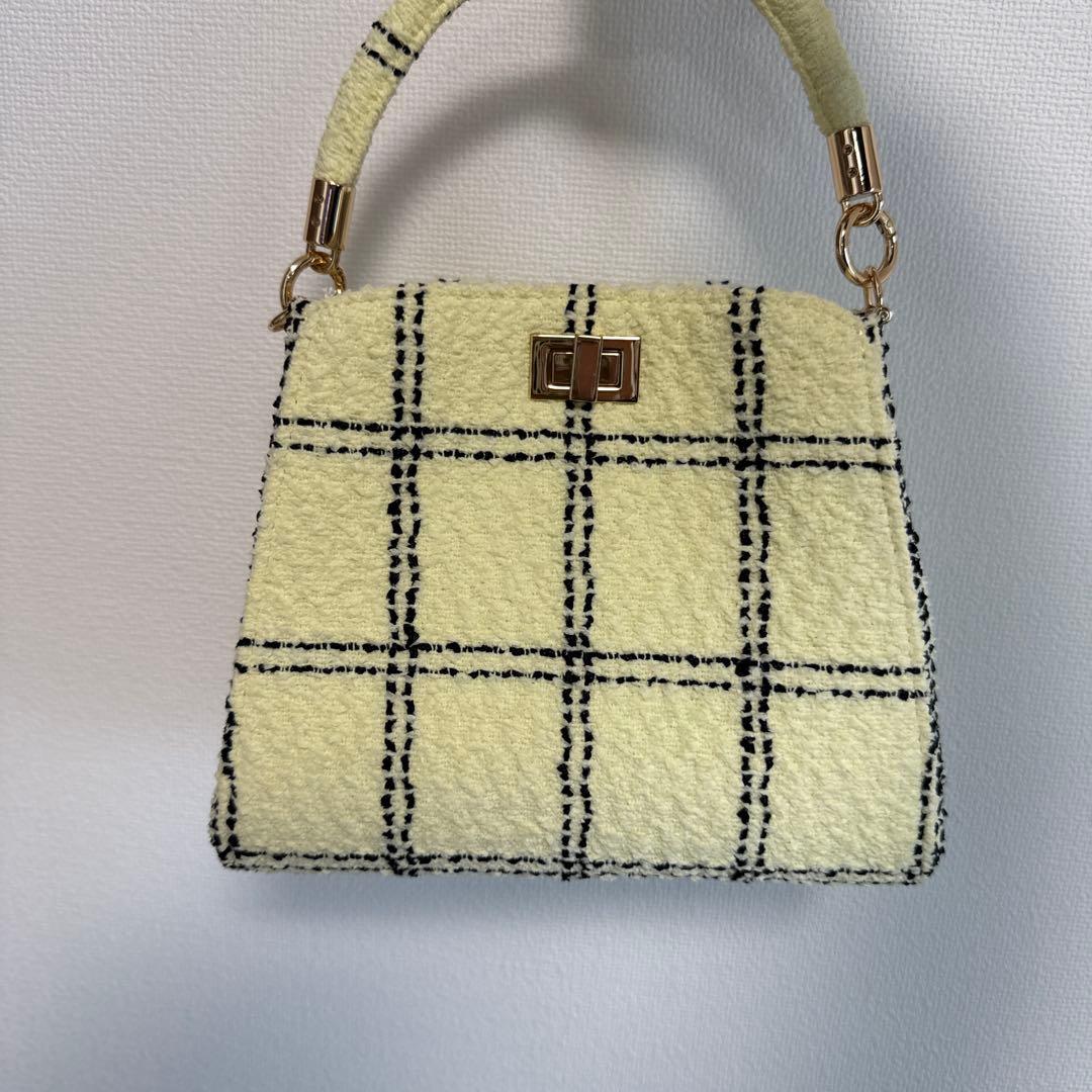 sheller ハンドバッグ　ツイードバッグ