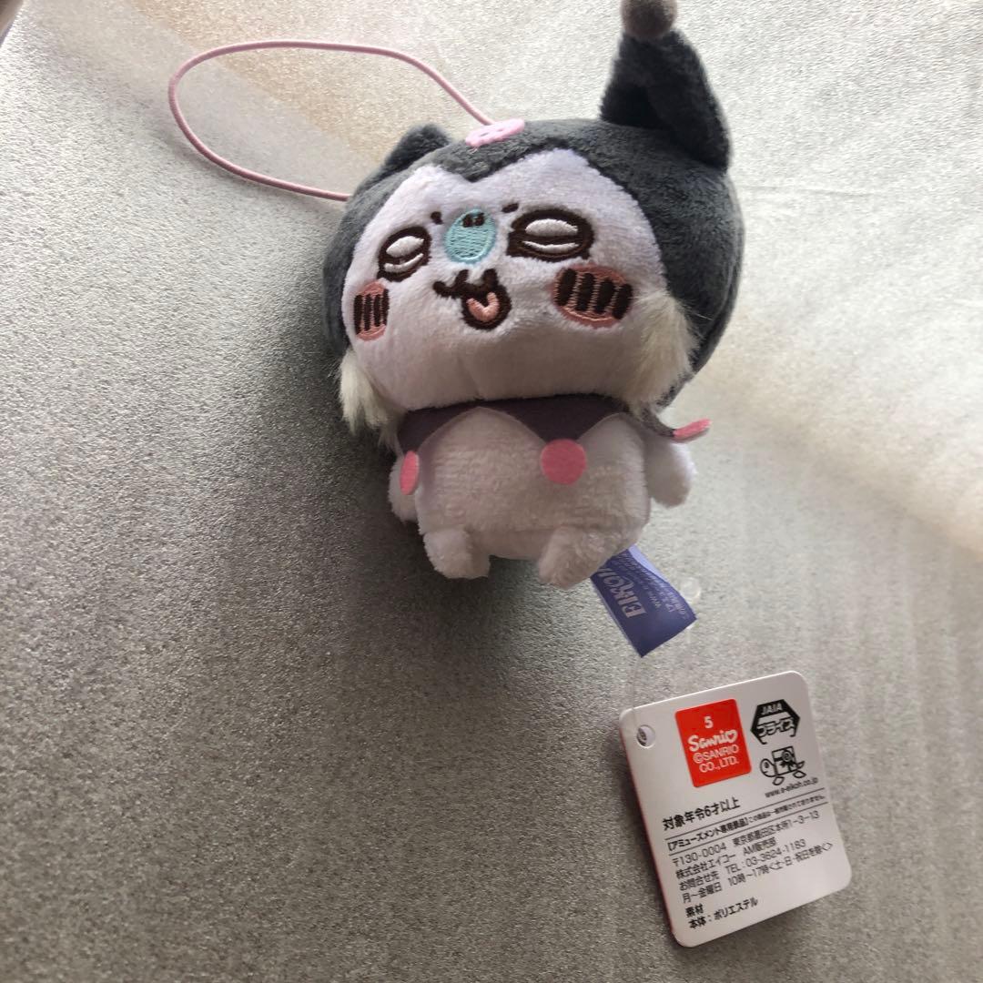 【全種】ちいかわぬいぐるみストラップ付き 約10cm ちいかわ×サンリオ