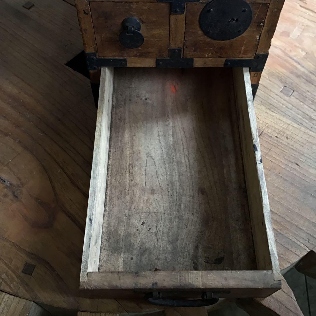 明治時代 時代箪笥 小箪笥 時代家具 レトロ家具 硯箱