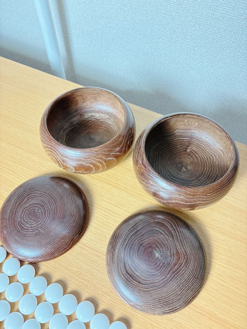 本蛤　雪印　囲碁石 木製 35号　9.9mm 最高級